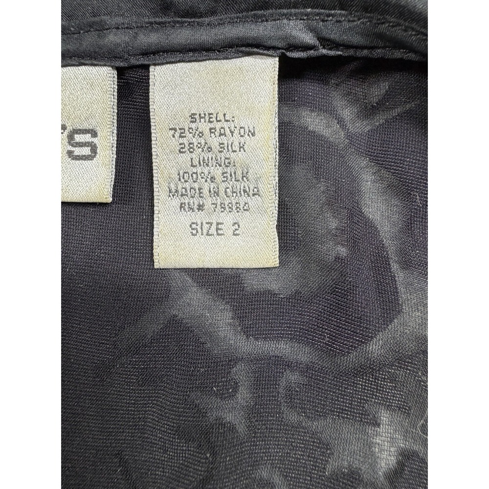 Chico's Silk Velvet Burnout Hooded Tunic Size 2 - Picture 8 of 10